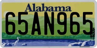 AL license plate 65AN965