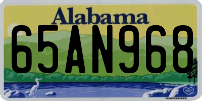 AL license plate 65AN968