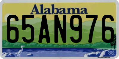 AL license plate 65AN976