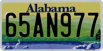AL license plate 65AN977