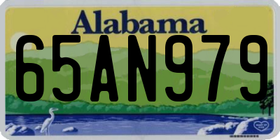 AL license plate 65AN979