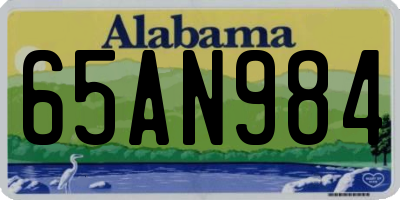 AL license plate 65AN984