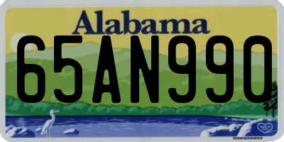 AL license plate 65AN990