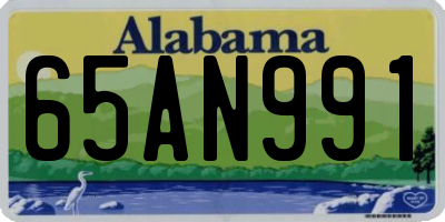 AL license plate 65AN991