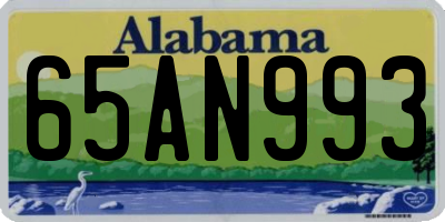 AL license plate 65AN993