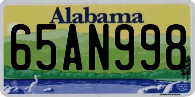 AL license plate 65AN998