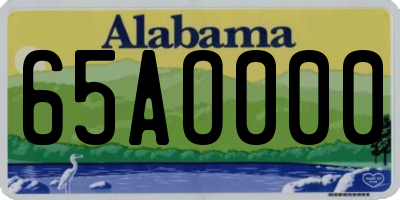 AL license plate 65AO000