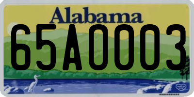 AL license plate 65AO003