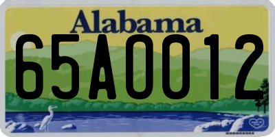 AL license plate 65AO012