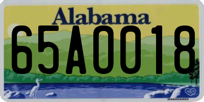 AL license plate 65AO018