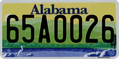 AL license plate 65AO026
