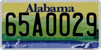 AL license plate 65AO029