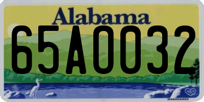 AL license plate 65AO032
