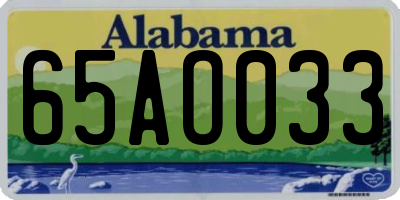 AL license plate 65AO033