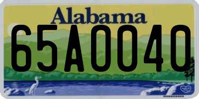 AL license plate 65AO040