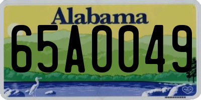 AL license plate 65AO049