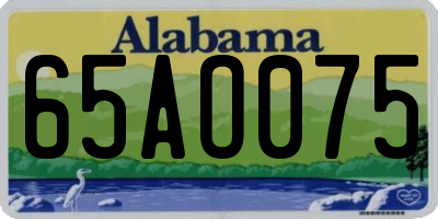 AL license plate 65AO075