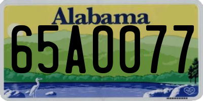 AL license plate 65AO077