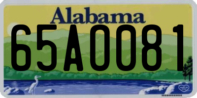 AL license plate 65AO081