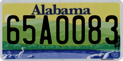 AL license plate 65AO083