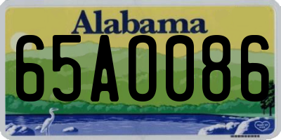 AL license plate 65AO086