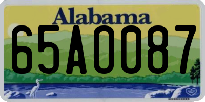 AL license plate 65AO087