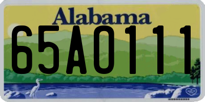 AL license plate 65AO111