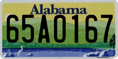 AL license plate 65AO167