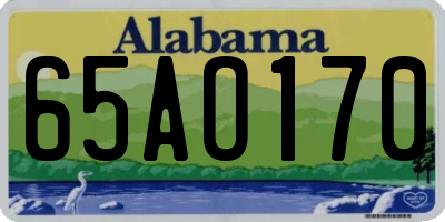 AL license plate 65AO170