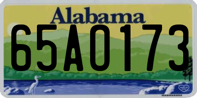 AL license plate 65AO173