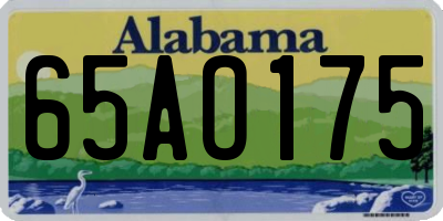 AL license plate 65AO175