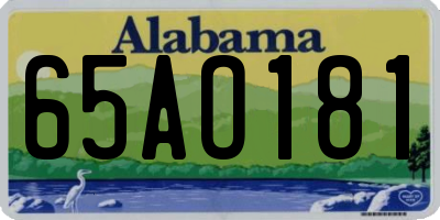 AL license plate 65AO181