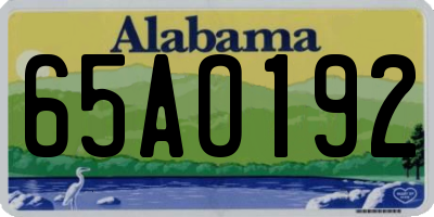 AL license plate 65AO192