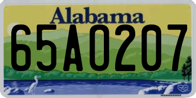 AL license plate 65AO207
