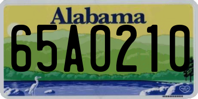 AL license plate 65AO210