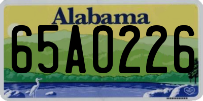 AL license plate 65AO226