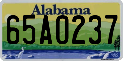 AL license plate 65AO237