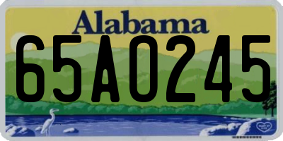 AL license plate 65AO245