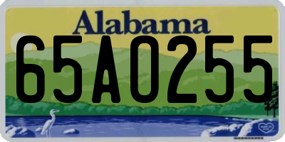 AL license plate 65AO255