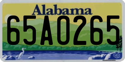 AL license plate 65AO265