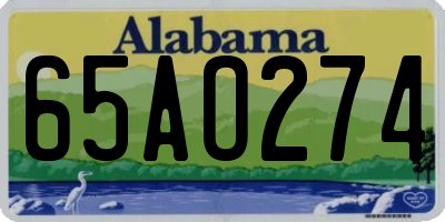 AL license plate 65AO274