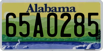 AL license plate 65AO285