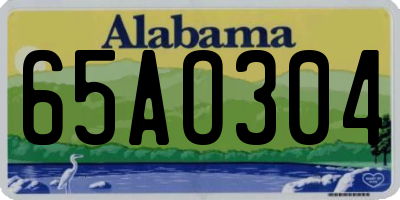 AL license plate 65AO304