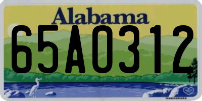 AL license plate 65AO312