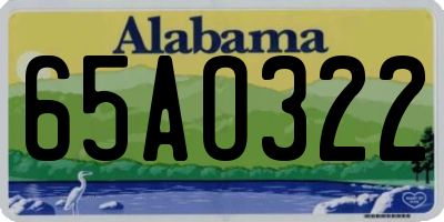 AL license plate 65AO322