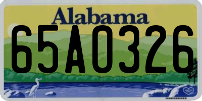 AL license plate 65AO326