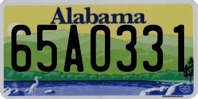 AL license plate 65AO331