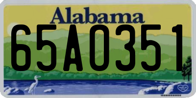 AL license plate 65AO351