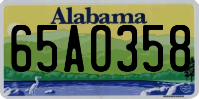 AL license plate 65AO358