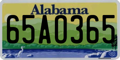 AL license plate 65AO365